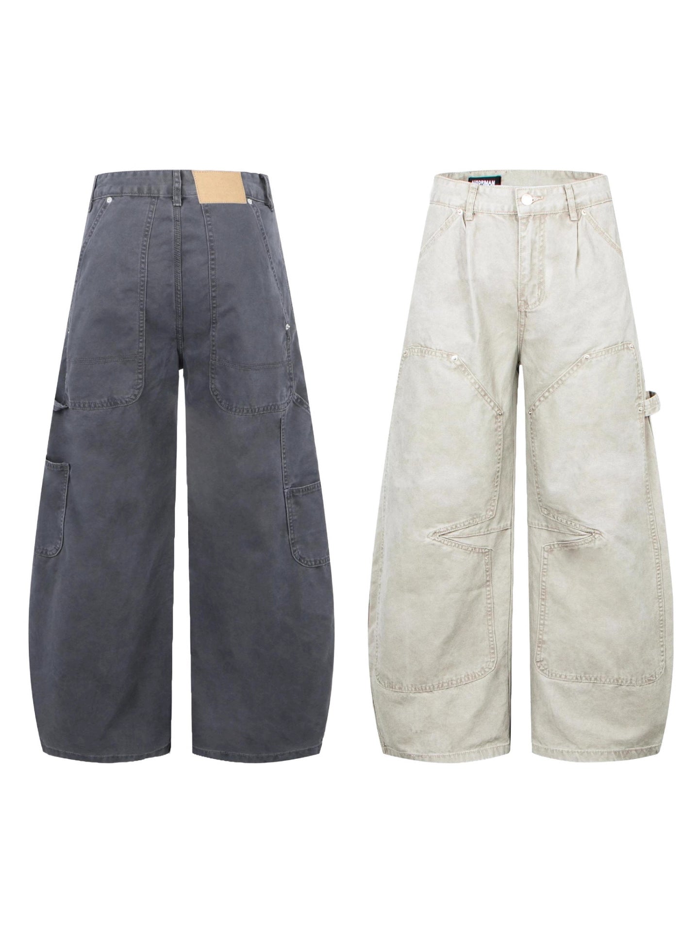 Wide leg cargo pants