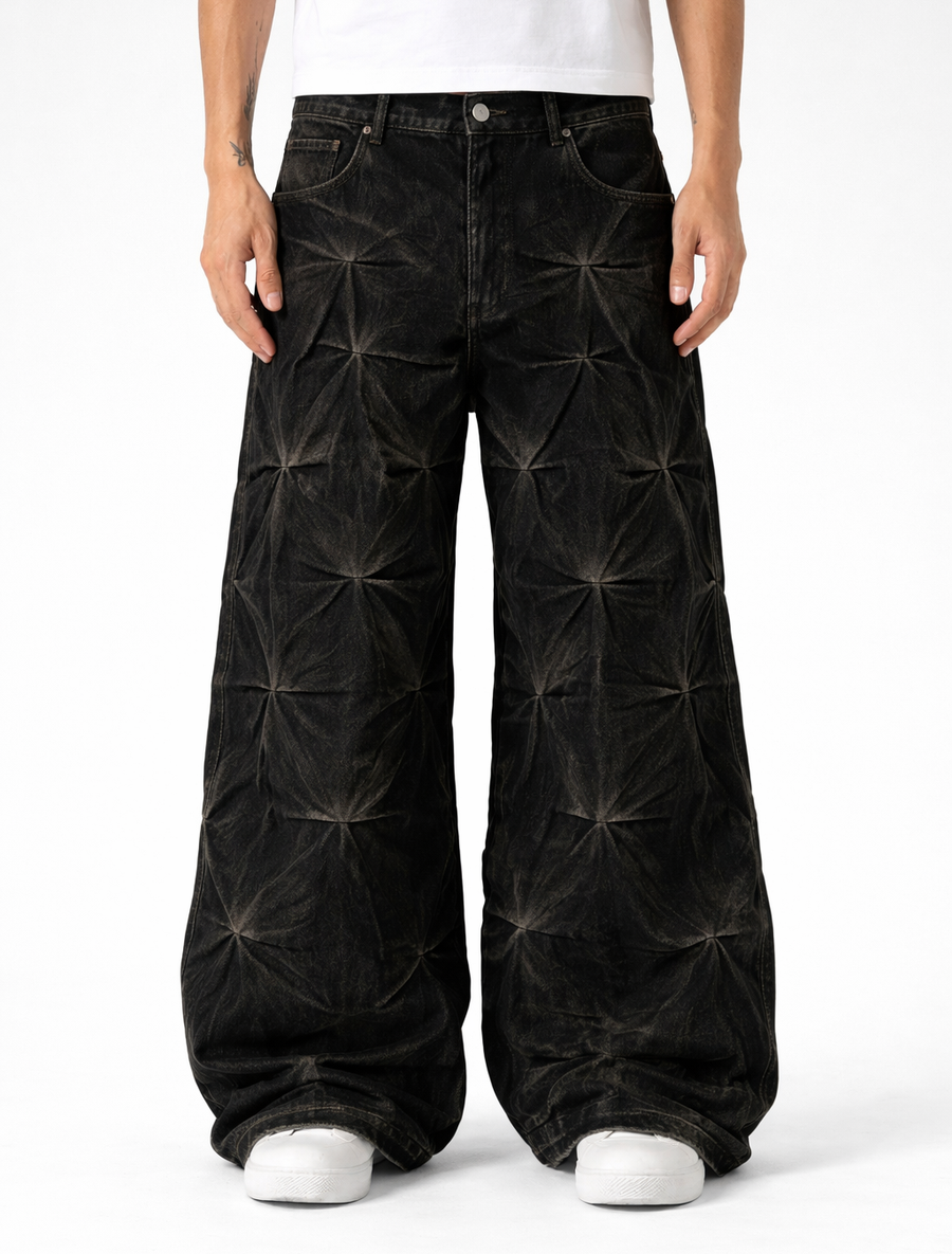 Kairo Washed Baggy Jean in Black