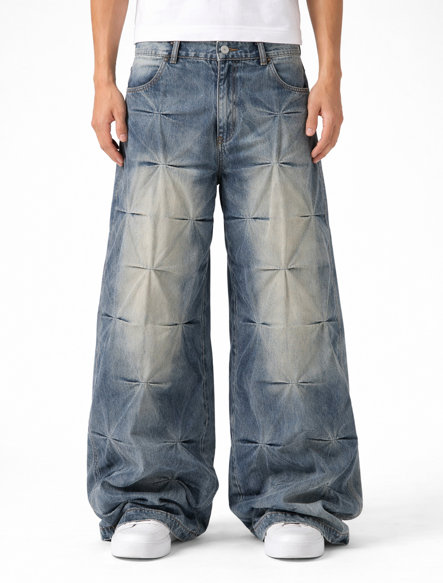 Kairo Washed Baggy Jean in Blue