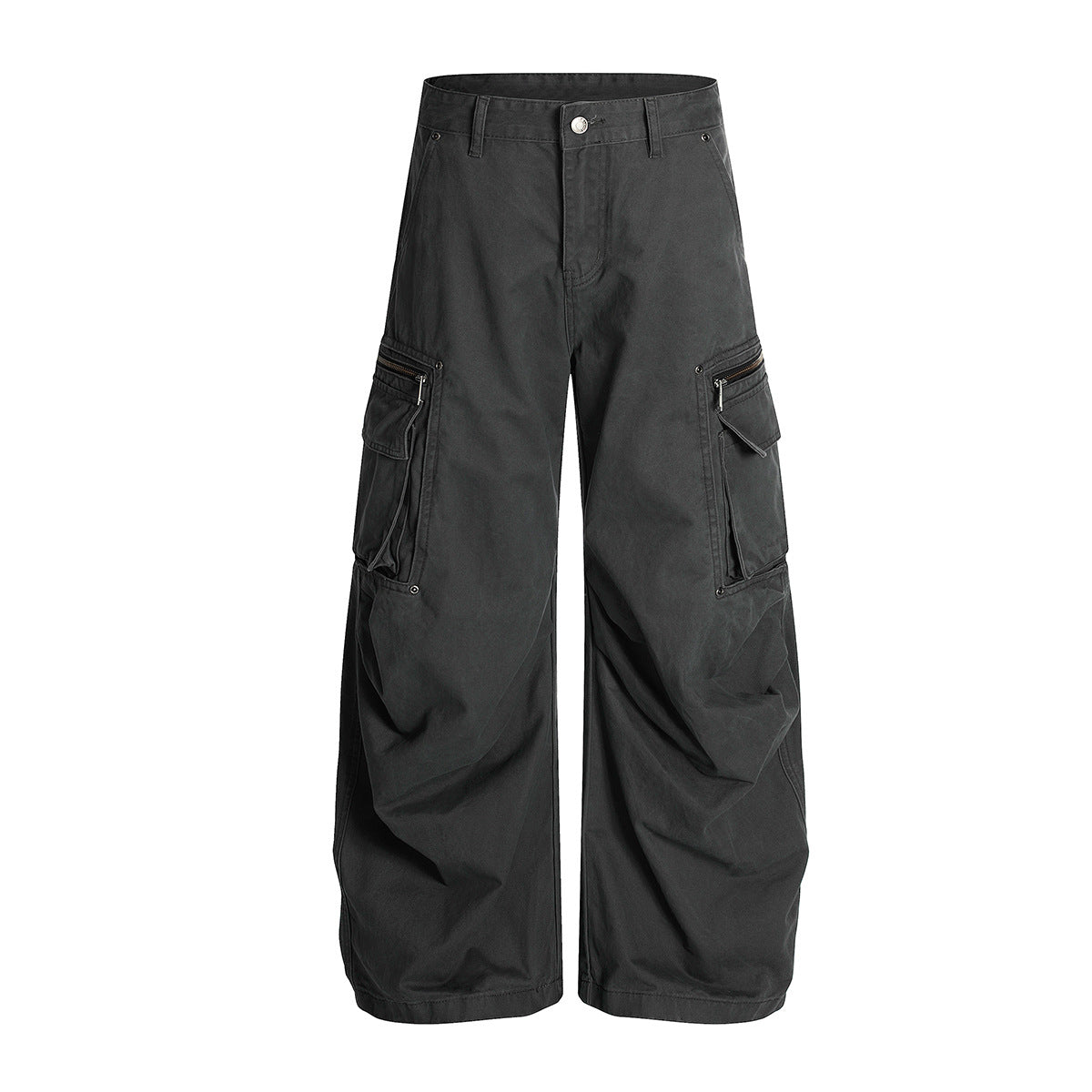The Dorian Black Wide-Leg Cargo Pant