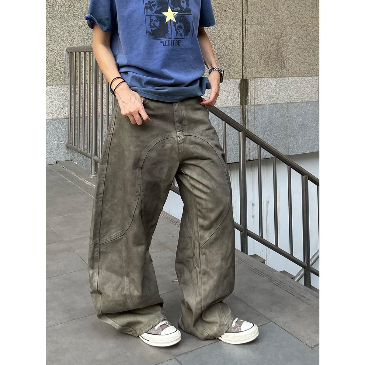 The Kaizen Washed Wide-Leg Cargo Pant