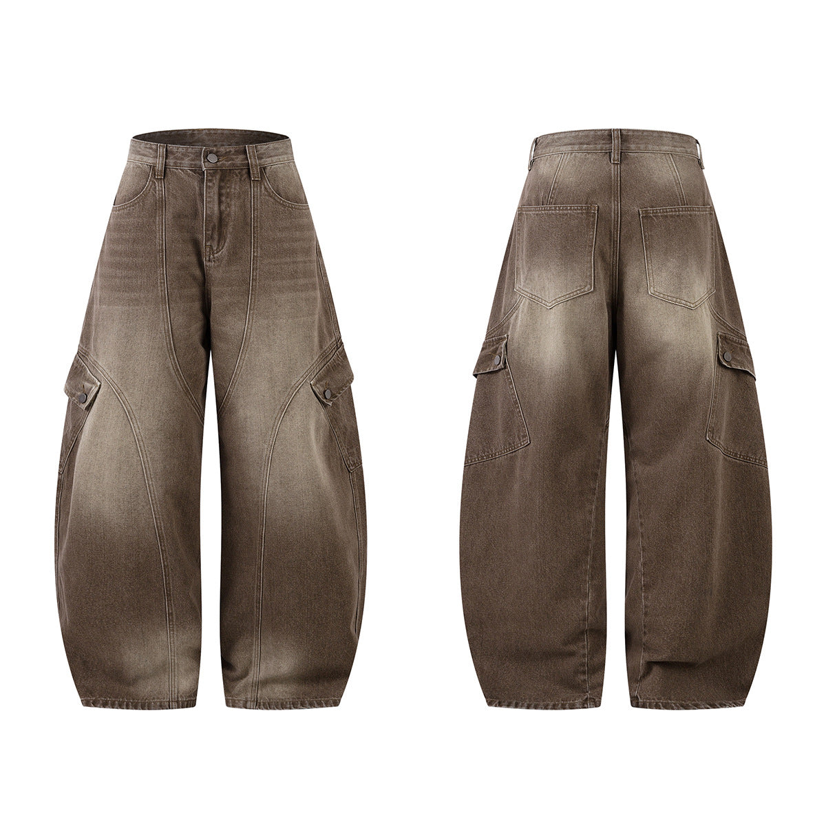 The Stanton Brown Wide-Leg Cargo Pant